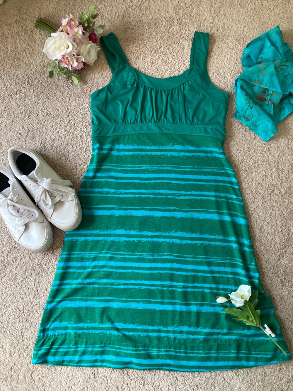 Alpine Design Teal Athletic Midi Dress